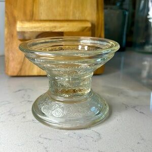 Vintage Pressed Glass swirl pattern multi use Candleholder